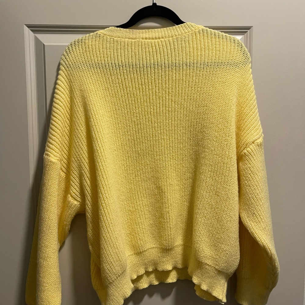 SHEIN Soft Yellow Crew Neck Sweater - Picture 3 of 3